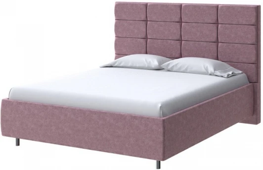 2014166 PROxSON Кровать Shapy без основания (Ткань: Велюр Gratta 6 Ягодный мусс) 180x200