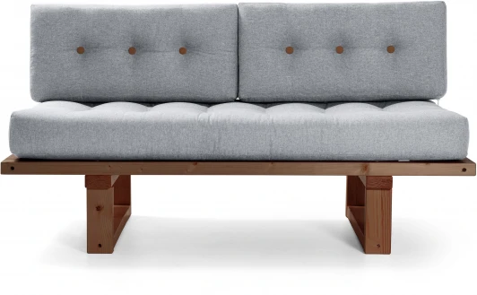 19201 Кушетка Arsko Торн-М орех серая рогожка
