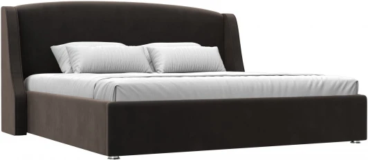 120801 Кровать интерьерная Лотос 200 (Коричневый/Велюр) Лига Диванов арт.120801