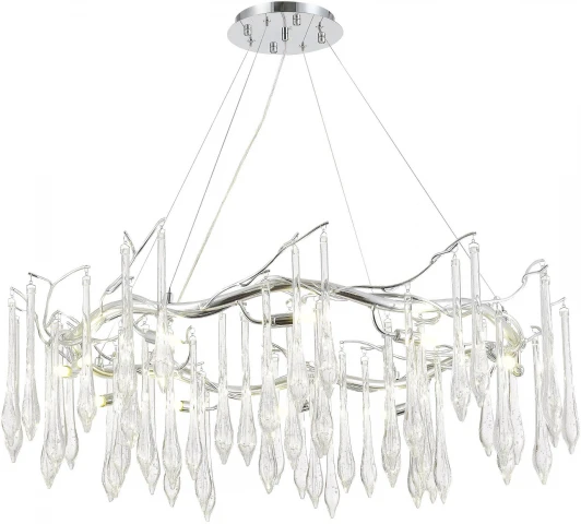 SL1660.103.12 Подвесной светильник ST Luce Teardrops SL1660.103.12 Хром/Хром, Прозрачный G9 12*5W 4000K (220V, на тросе)