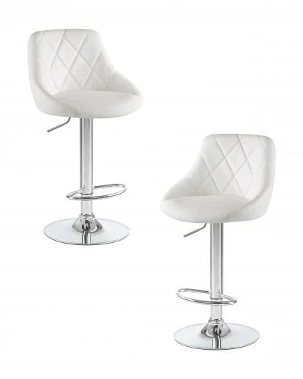 LM-5007-N_CH-M_EL-white Набор 2 шт стул барный DOBRIN LOGAN (белый)