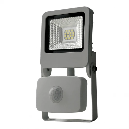 ULF-F37-10W/NW SENSOR IP54 195-240В SILVER картон Прожектор уличный Uniel ULF-F37-10W/NW SENSOR IP54 195-240В SILVER картон