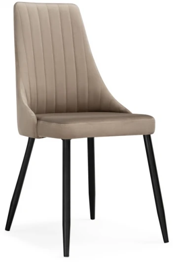 517123 Обеденный стул Notta Кора (Металл/Велюр, Черный/Бежевый) 517123