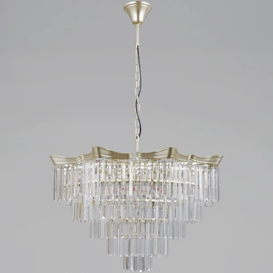 IL3575-8+4PSQ-24 GD LYRA Подвесная люстра ILLUMICO IL3575-8+4PSQ-24 GD LYRA (220V, хрусталь, на цепи)