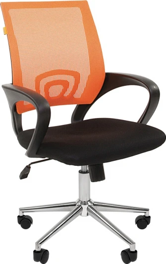 CHAIRMAN 696 хром Компьютерное кресло CHAIRMAN 696 хром (Металл,Пластик,Ткань,Сетка/Оранжевый)