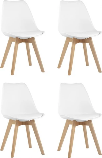 УТ000036608 Стул FRANKFURT белый 4 шт. Stool Group (арт.УТ000036608)