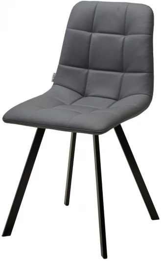 461MC04911 Стул CHILLI-Q SQUARE Oracul 965 Серый, экокожа PU / черный каркас, M-City 461MC04911