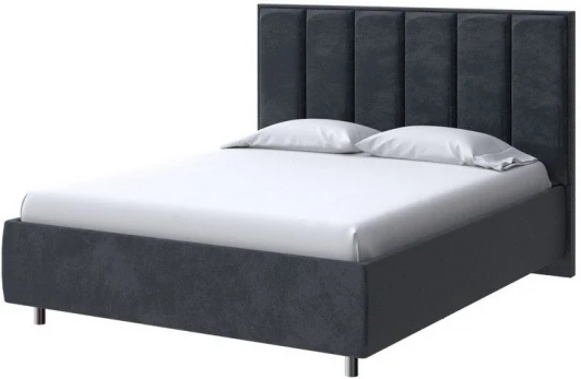 2016139 PROxSON Кровать Routa без основания (Ткань: Велюр Casa Графитовый) 160x200
