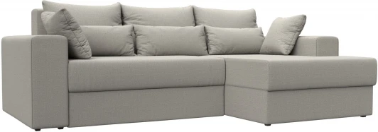 121157 Диван угловой Майами правый угол (Бежевый/Рогожка) Лига Диванов арт.121157