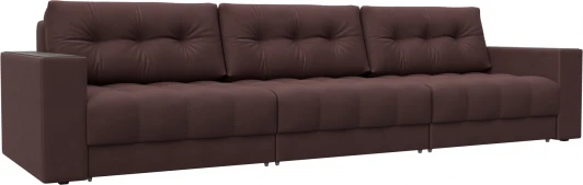 128443 Диван прямой с декором Лига-049 НПБ Лонг Лига Диванов (Замша) арт.128443