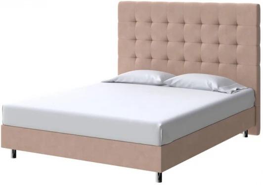 2026570 PROxSON Кровать Madrid Boxspring Standart (Ткань: Рогожка Тетра Ореховый) 200x200