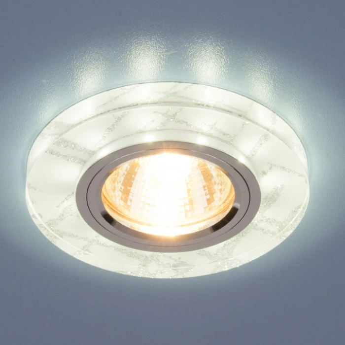 Встраиваемый точечный светильник Elektrostandard 8361-8371 8371 MR16 WH/SL белый/серебро