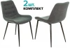 KF-6/ALFA44_2 Стул для кухни Бюрократ KF-6_2 комплект 2шт серый Alfa 44 металл черный на ножках (KF-6/ALFA44_2)