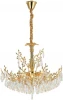 CL310082 Подвесная люстра Citilux Ritz CL310082 (220V, хрусталь, подвески, на цепи, листья, ветки)