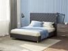2033040 PROxSON Кровать Paris Boxspring Standart (Ткань: Рогожка Savana Grey (серый)) 120x200