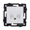REA-019WM Розетка двойная Ethernet RJ45 белый матовый Kollinger REA-019WM для Aspekt, Eleganz, Reflex