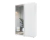 102064 Шкаф купе Удачный 160*45, Белый шёлк с зеркалом МАМА Удачный 102064