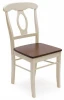 7353 Стул NAPOLEON с твердым сиденьем Античный белый/Тёмный Дуб (дерево гевея)