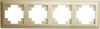 49609 Рамка на 4 поста (золото) Stekker Катрин 49609