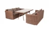 MDS3S3C2T-5-SET brown Обеденная группа из искусственного ротанга, цвет коричневый 4SIS Мокко Дабл MDS3S3C2T-5-SET brown