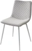 628M03610 Обеденный стул M-City TINTIN BLUVEL-03 LIGHT GREY / белый каркас