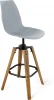 6439824701 Стул барный Sheffilton SHT-ST29/S93 серый ral 7040/дуб брашированный корич/черный