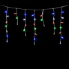 PIL120BLWCAP-10-2M Гирлянда Бахрома с Калпочком 3,1 x 0,5 м Разноцветная с Мерцанием Белого Диода 220В, 120 LED, Провод Прозрачный Провод ПВХ, IP65