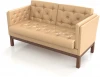 20712 Диван Arsko Айверс М орех кремовый кожзам