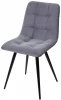 461MC04600 Стул CHILLI-Q серый #27, велюр / черный каркас, 4 шт/ 1 к