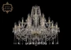 11.12.12+6+3.300.Gd.Sp Подвесная большая люстра Art Classic 11.12 11.12.12+6+3.300.Gd.Sp (220V, хрусталь, на цепи, подсвечник, свеча)