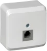 TELA-001B Телефонная розетка накладная RJ-11 (белый) Systeme Electric Этюд TELA-001B