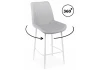 632588 Барный стул Седа 360 светло-серый (zd 960) / белый np 632588