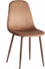 21561 Стул BREEZE (mod. JSC-58) / 1 шт. в упаковке (Велюр,Металл  /Темно-коричневый,Орех)
