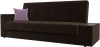 118507 Диван-книжка Лига-020 стол справа (Коричневый,Сиреневый/Микровельвет) Лига Диванов арт.118507