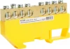 49553 Шина заземления на изоляторе на DIN-рейку 8 выводов (желтый) Stekker 49553