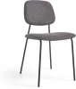108352 Стул Benilda темно-серый с дубовым шпоном и сталь с черной отделкой La Forma (ex Julia Grup) арт.108352