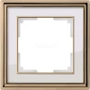 WL17-Frame-01 Рамка на 1 пост Werkel Palacio, золото с белым