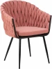 9691-LM MATILDA, цвет сиденья розовый (LAR-275-10), цвет основания черный Стул обеденный MATILDA (розовая ткань (LAR 275-10))