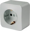 49326 Розетка с заземлением (серебро) Stekker София 49326