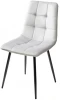 624M03995 Стул BARI UF910-02 LIGHT GREY, велюр / черный каркас