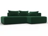 134816 Диван угловой Лига-103 НПБ угол правый (ДСП,Брус,Фанера,Велюр/Зеленый) Лига Диванов 134816