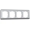 W0042106 Рамка на 4 поста Stream (серебряный) Werkel W0042106 (a051275)