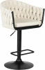 9690-LM LEON, цвет сиденья кремовый (LAR 275-33), цвет основания черный Стул барный DOBRIN LEON (кремовая ткань (LAR 275-33)) 9690-LM LEON, цвет сиденья кремовый 275-33), основания черный