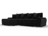 137094L Диван угловой Лига-119 угол левый (ДСП,Брус,Фанера,ЛДС,Велюр/Черный) Лига Диванов 137094L