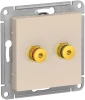 ATN000287 Акустическая розетка встраиваемая двойная (бежевый) Systeme Electric AtlasDesign ATN000287