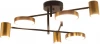 07645-6D,19(20) Потолочная люстра на штанге диммируемая Kink Light Рапис 07645-6D,19(20) черный/бронза Led 3*12W+3*16W с пультом ДУ (регулировка яркости, 220V)