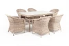 EC6T-7-SET beige Обеденная группа плетеная, цвет бежевый 4SIS Эспрессо EC6T-7-SET beige
