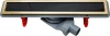 13100096 Душевой лоток Pestan Confluo Premium Gold Black Glass Line 550 черное стекло/позолоченная сталь