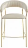 HSBI_BC114_beige Стул барный Nexus Refuge Hesby (Металл/Велюр, Бежевый) арт.HSBI_BC114_beige