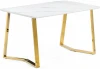 572184 Керамический стол Селена 160 (Селена 1 160х90х77 белый мрамор / золото) Notta арт.572184
